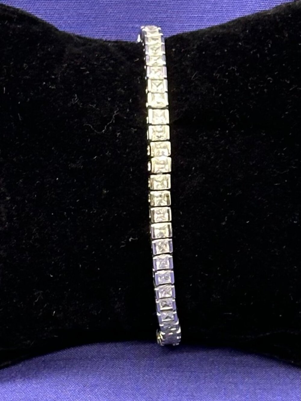 Riviera Tennis Bracelet Princess Cut CZ Crystals